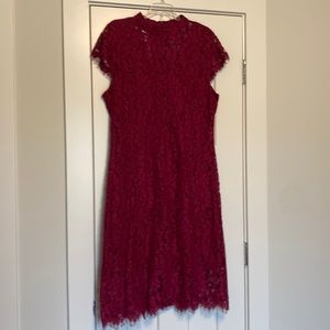 NWOT maroon lace dress